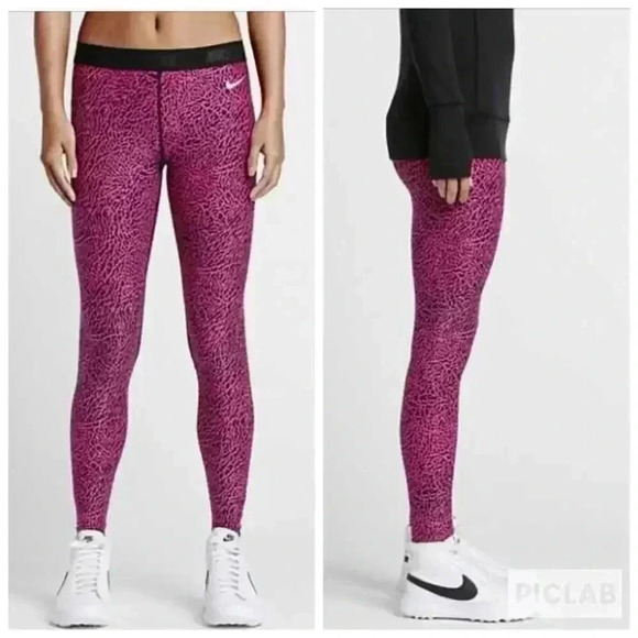 New Nike Dri Fit Leopard Print Leggings XS - Picture 1 of 8